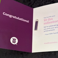 WW 10 lbs Milestone Achievement Purple Dangle Charm, shipping included