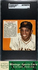 1952 Redman Tobacco - Willie Mays - Without Tab #NL-15 NY Giants SGC Authentic