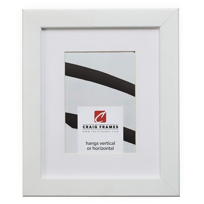 Craig Frames 26267 22 x 28 Inch White Satin Picture Frame Matted to Display an 1