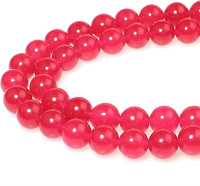 Perlen Zum AuffäDeln 10Mm 35 StüCk Helles Rosenrot Jade Edelsteine Perlen Mit Lo
