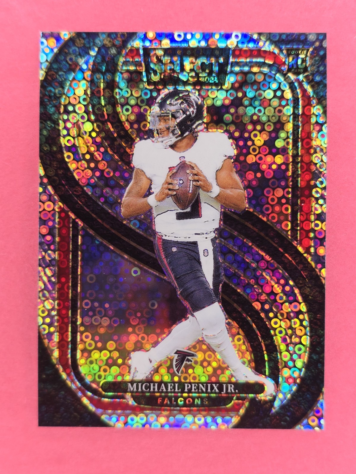 2024 Panini Select H2 Michael Penix Jr Silver Disco Prizm Premier Level