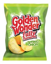 Golden Wonder Spring Onion Crisps 32.5g 32 Pack full Box