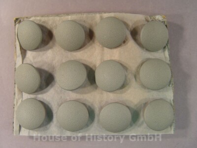 144050: 12 Buttons for Field Blouse Uniform, Field Gray, Manufacturer ''Extra Fine''
