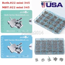 50Sets Dental Orthodontic MIM Monoblock Brackets Braces MBT Roth 022 Hooks 345