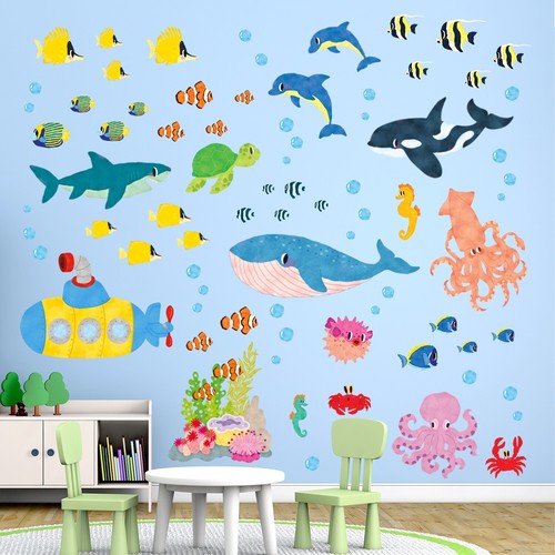 Decowall DS9-2014 Unter dem Meer Kinderzimmer Kinder abnehmbare Wandaufkleber Abziehbilder - Bild 1 von 7