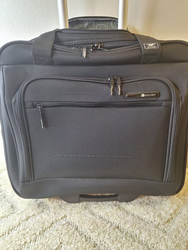 DELSEY Luggage Helium Superlite Lightweight 2 Wheel Rolling Tote Suitcase Black - Picture 4 of 17