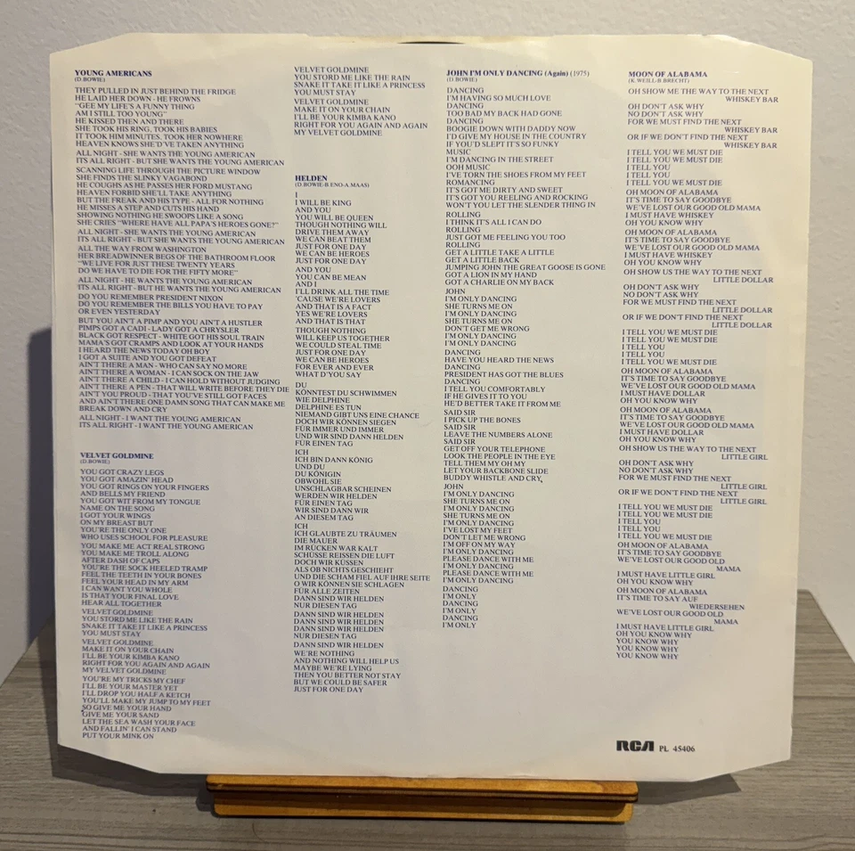 DAVID BOWIE RARE LP vinyl record compilation 1981 RCA VG/VG+ - Image 4 of 4