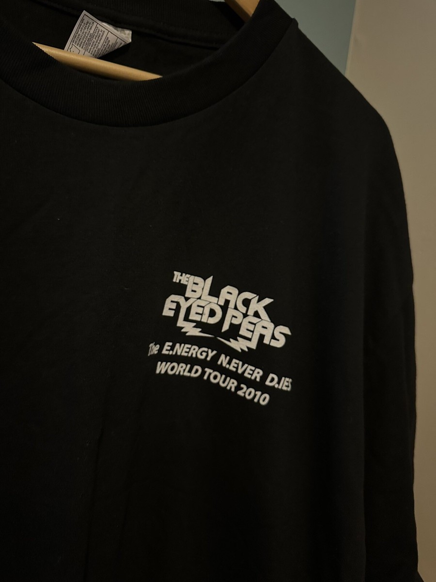 NEW BLACK EYED PEAS 2010 CONCERT TOUR SHIRT ENERGY NEVER DIES T