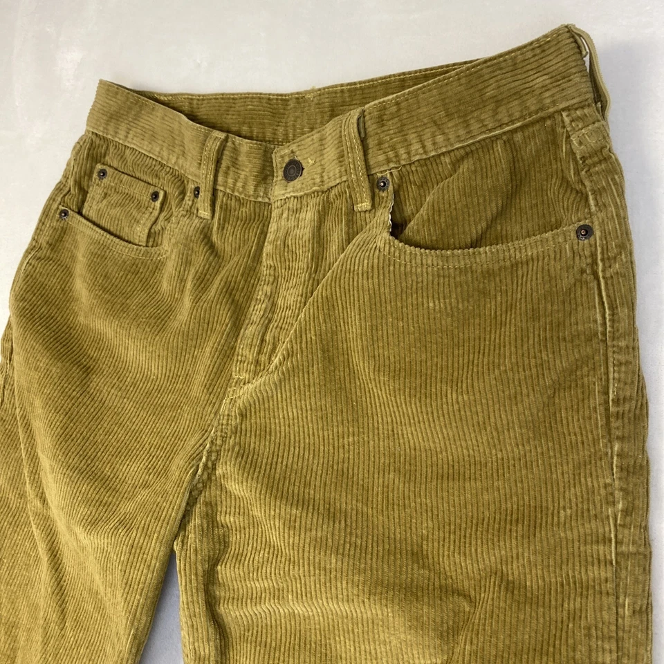 Calça Levi's Feminina 31x30 Veludo Bronzeado Baggy Skatista Perna Larga - Imagem 3 de 4