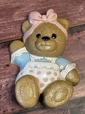 Vintage BURWOOD 3312 Brown Teddy Bear Wall Decor Baby Nursery