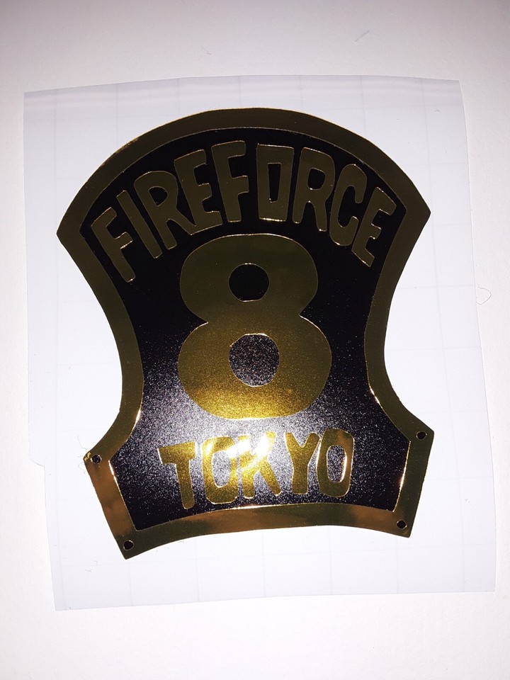 Fire Force 8th Company Tokyo Logo Symbol Holo Sticker Vinyl Decal ...