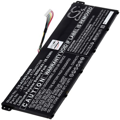 Akku für Laptop Acer Swift 3 SF313-52G-580P 15,4V 3800mAh/58,5Wh Li-Polymer Schw