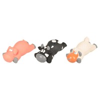 Flamingo Hundespielzeug Latex 20Cm Schaf/Schwein/Kuh Quietschend FüR Hunde