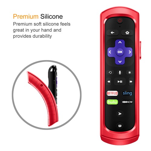 Silicone Case Anti Slip Shock Proof Cover For Roku Ultra / Roku 4 3 2 1 Remote - Picture 33 of 42
