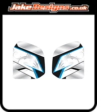 FLORAL BLUE TANK STICKERS TO MATCH OUR FULL KART STICKER KIT - JakeDesigns