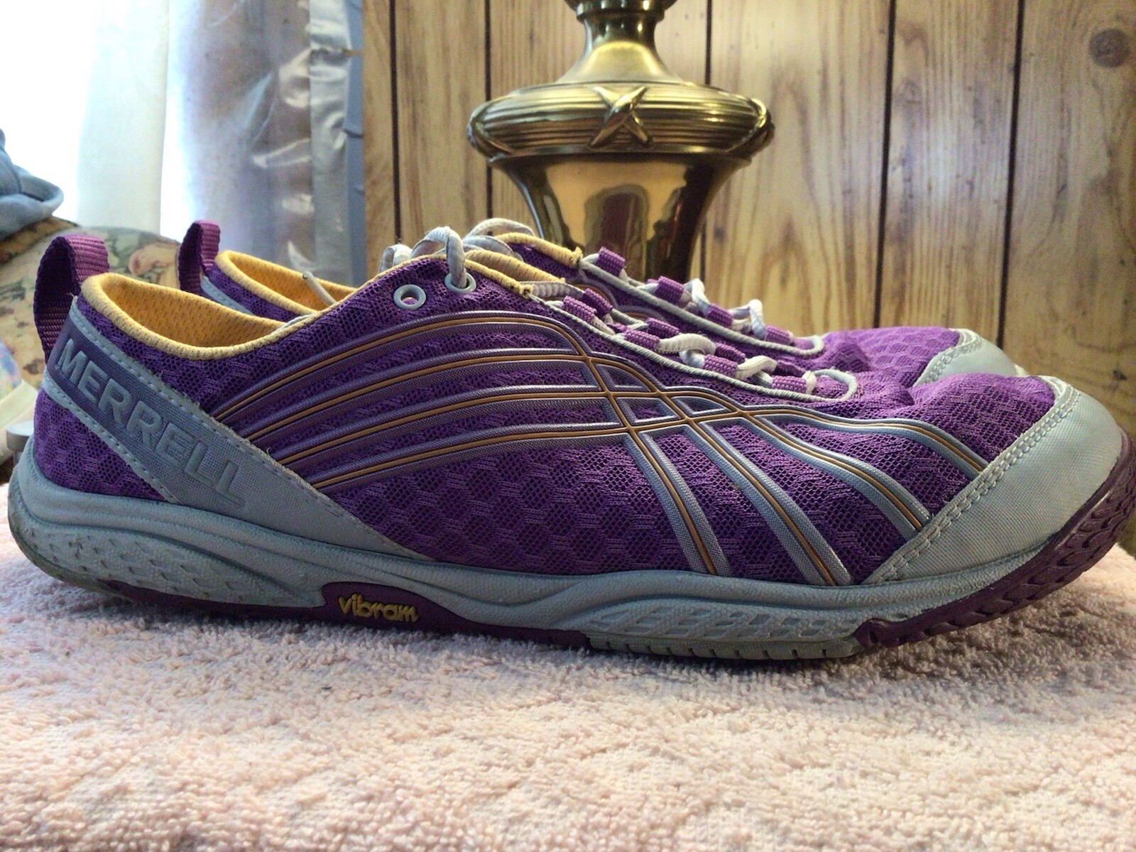 MERRELL Scarpe da trail running da donna viola grigie leggere taglia 9 5