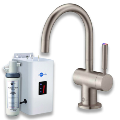 InSinkErator HC3300BS - gebürsteter Stahl Heiß- und Kalthahn, Kessel und F701R Filter