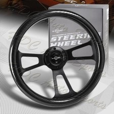 W-power 13.5 Carbon Fiber Look Grip 6-hole Black 3-spoke Vintage Steering Wheel W-power 13.5 Carbon Fiber Look Grip 6-hole Black 3-spoke Vintage Steering Wheel