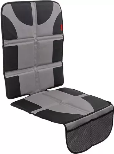 NEW- Lusso Gear Car Seat Protector for Baby Car Seat Thick Padding Mesh Storage