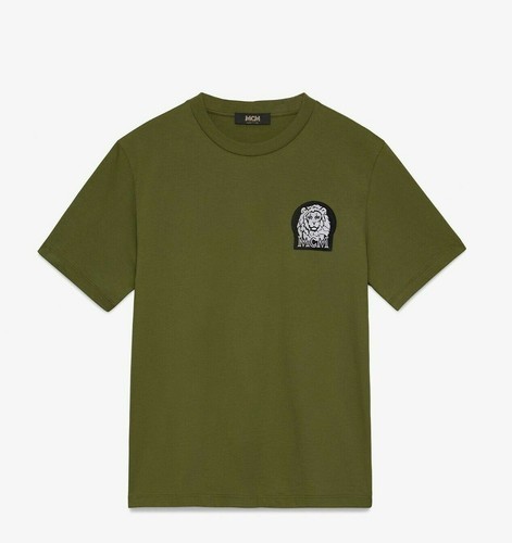 $225 MCM Men Munich Lion Logo Green 