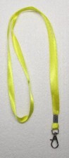 Solid YELLOW Thin Ribbon Strap LANYARD KEY CHAIN Ring Keychain ID Holder NEW