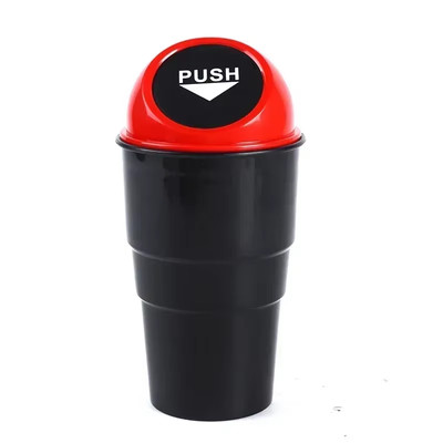 Car Garbage Can Bin with Lid, Leakproof Vehicle Automotive Cup Holder Car Trash 
