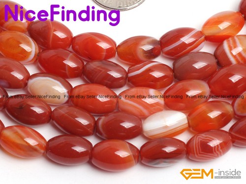 Faceted Dyed Agate Rice Beads 14x10mm (16 Strand