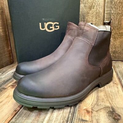 UGG BILTMORE CHELSEA BOOT MENS US 12 WATERPROOF LEATHER WORK, PLAY STOUT BROWN
