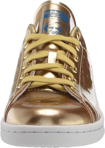 adidas Originals kids grade school Stan Smith Sneaker, Gold, 3.5 - Picture 6 of 7