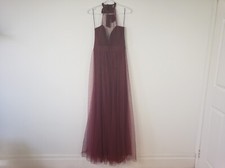 Women's Fashion Nova Burgundy Tulle Dress