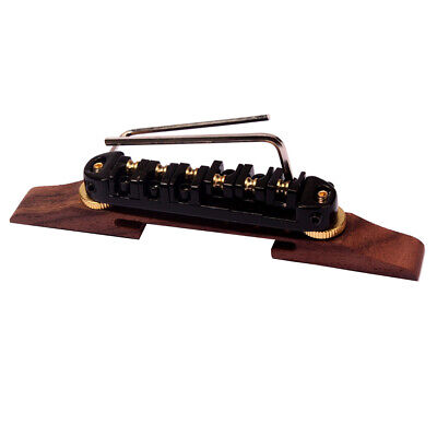 Guitar Bridge Base Rosewood Base Bridge Roller Saddles for SG Type Jazz Guitar Guitar Bridge Base Rosewood Base Bridge Roller Saddles for SG Type Jazz Guitar