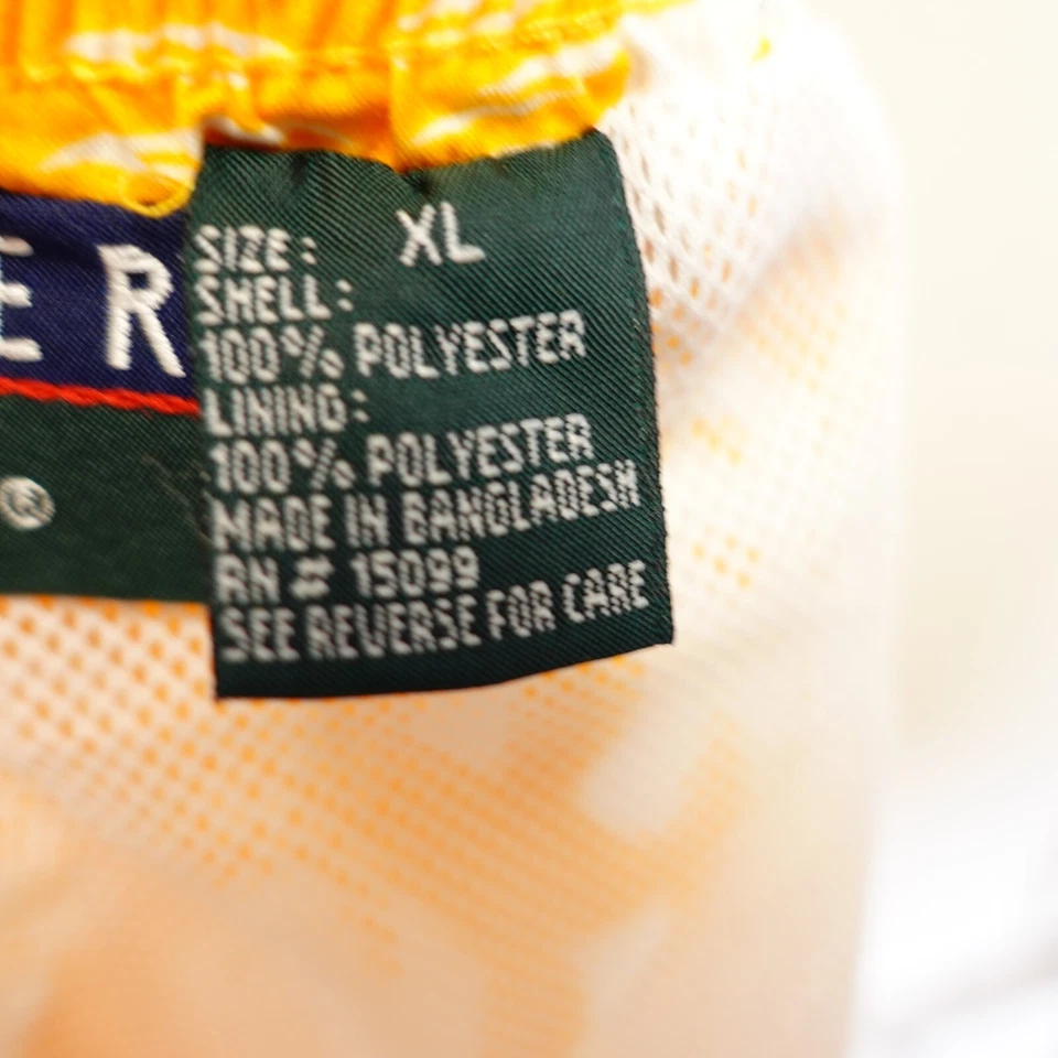 Trader Bay Shorts Mens XL Tropical Swim Trunks Orange Elastic Waist Boho Beach - Image 3 of 4