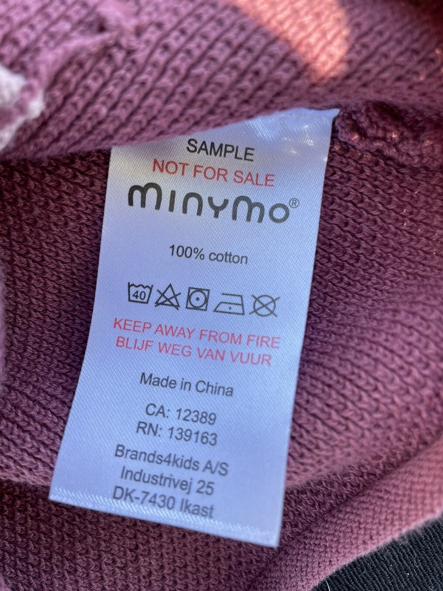 Minymo (Denmark) NWT Burgundy Organic Knit Textured Dress-Newborn