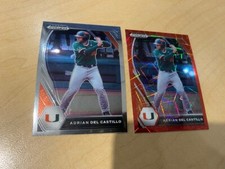2021 Panini Prizm Red Prizm Velocity Adrian Del Castillo + Base - Arizona