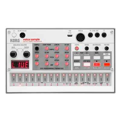 Korg Volca Sample 2 Digital Sample Sequencer Drum Machine, 200 Real-Time Sounds