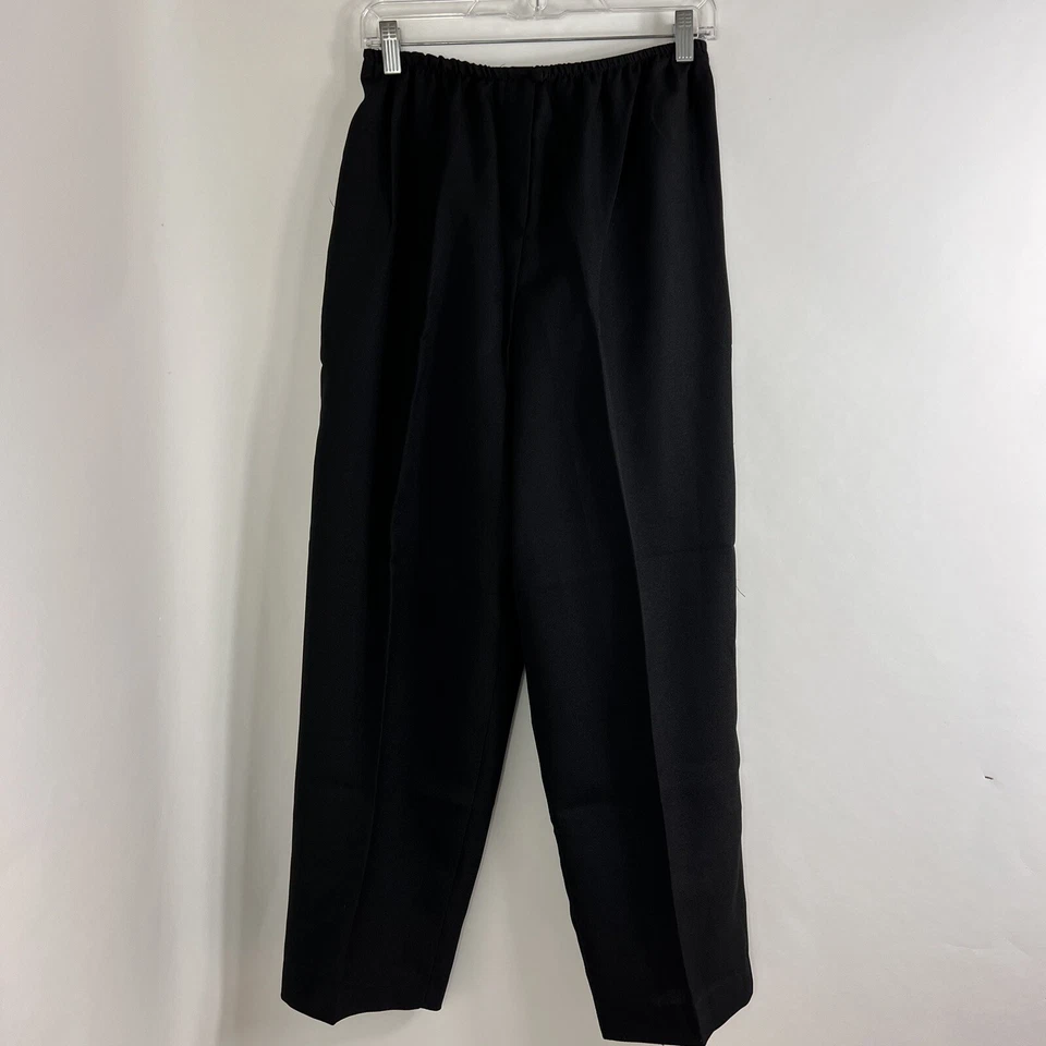 Винтажный Cervelle костюм женщин средний короткий рукав укороченные брюки черный легкий - Изображение 2 из 4