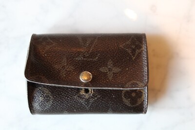 Auth Monogram LOUIS VUITTON 6 key holder Monogram Card Case key holder