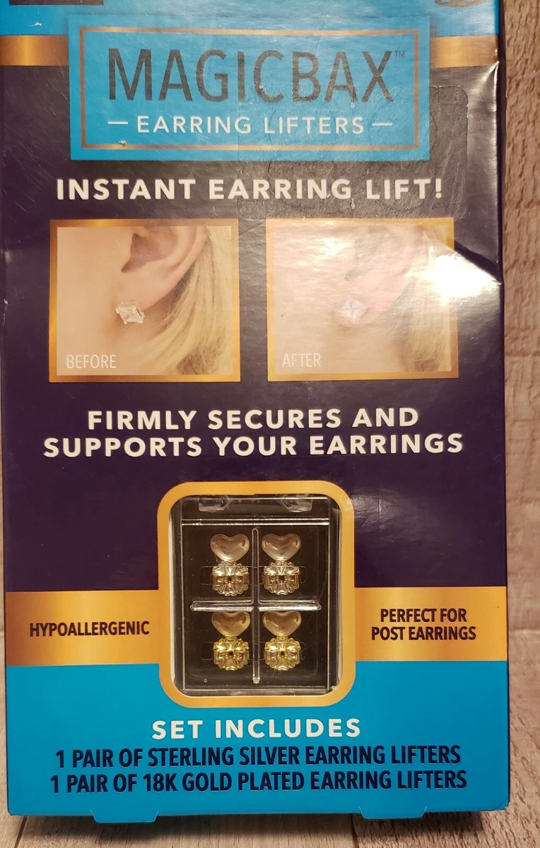 MagicBax Earring Lifters Instant Earring Lift Back Hypoallergenic Brand New