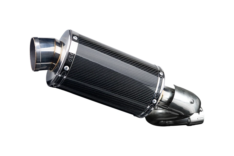 Aprilia Tuono V4 R V4R 2011-2013 Slip On 9" Oval Carbon Exhaust Muffler Kit - Image 2 of 4