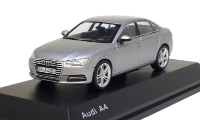 VERY RARE AUDI A4 B9 SPORT QUATTRO SALOON FOIL SILVER 1:43 SPARK (DEALER MODEL)