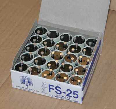 Vending machine Surlite FS-25 fluorescent starters - qty. 25 for 1 price - NEW 