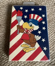 Sealed 1984 Sam the Olympic Eagle No 0133 Playing Cards U.S Playing Card Co.