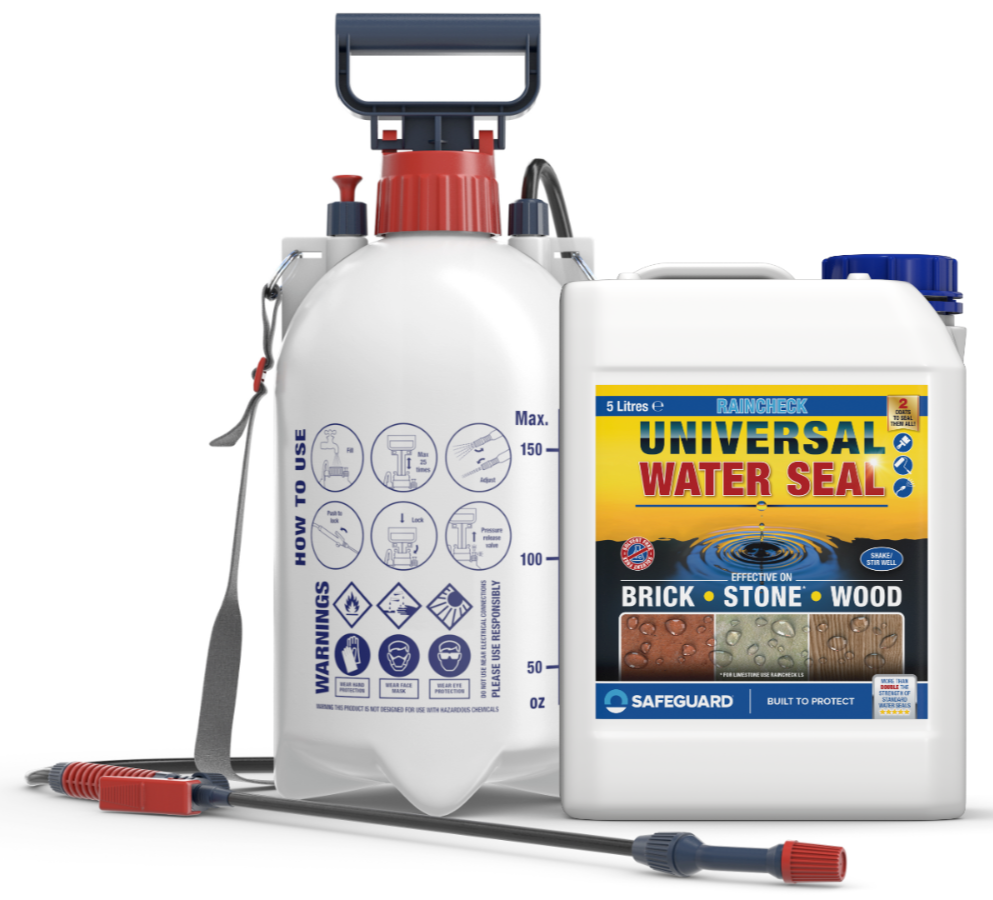 Raincheck Universal Water seal 5L&Sprayer-Clear Exterior Brick Stone Wood Sealer