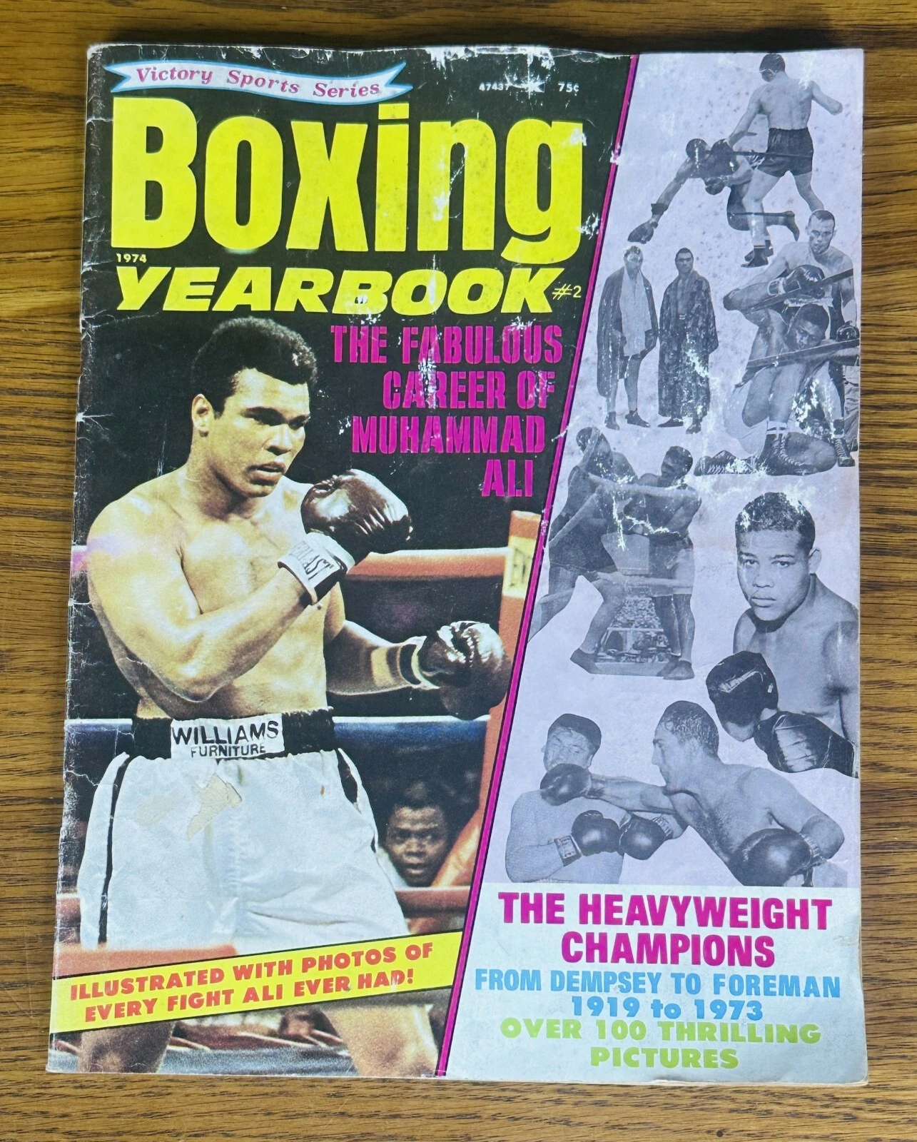 BOXING YEARBOOK 1974 MAGAZINE MUHAMMAD ALI George Foreman Jack Dempsey Joe Louis - 画像1/7