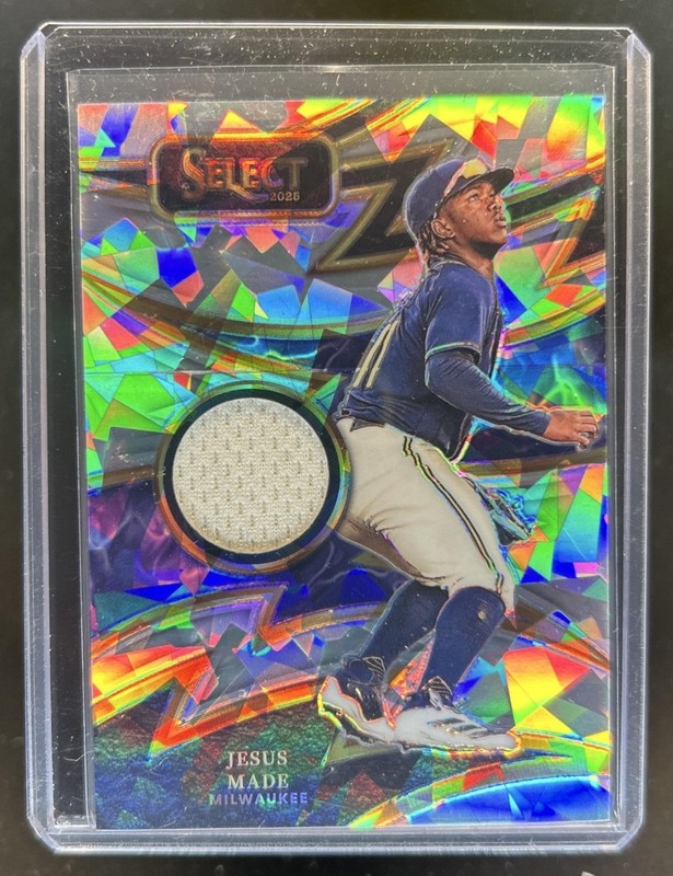 2025 Panini Select Jesus Made Sparks Jersey Ice Prizm #SP-JM Brewers