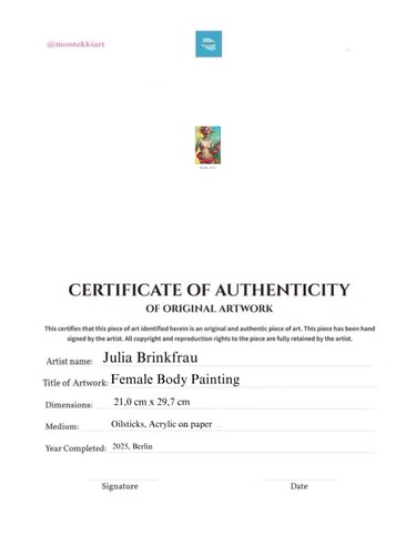 Original Unikat Abstrakt Frau Figurative Akt Nude Erotik Öl Bild handgemalt - Picture 5 of 5