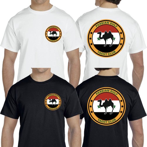 Persian Gulf Yacht Club US Navy Humor Veteran Desert Storm Military T-shirt - $26.29