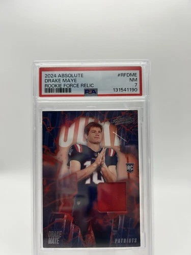 2024 Panini Absolute - Rookie Force Drake Maye #RF-DME Relic PSA 7 *scratches