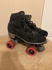 Crazy Skates - Black and Silver Evoke Roller Skates Size 8.5 for Women