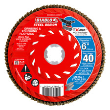 Diablo DCX060040X01F 6" 40-Grit X-LOCK Steel Demon  Flap Disc for Metal